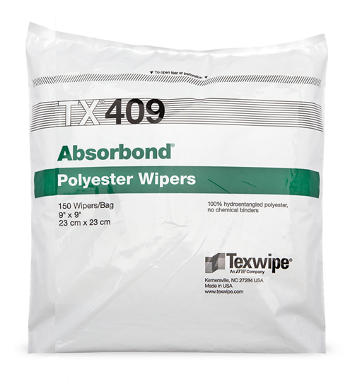 Absorbond® TX409 Dry Nonwoven Cleanroom Wipers, Non-Sterile