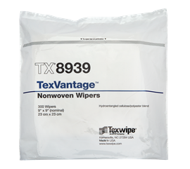 TexVantage™ TX8939 Dry Nonwoven Cleanroom Wipers, Non-Sterile