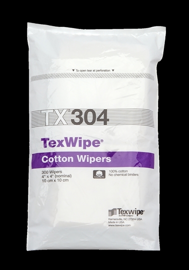TexWipe® TX304 Dry Cotton Cleanroom Wipers, Non-Sterile