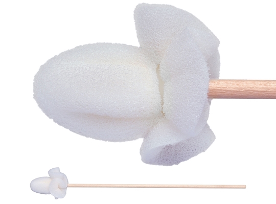 Picture of TX700B Seamless Foam Covered Cotton Cleanroom Swab with Wood Handle, Non-Sterile