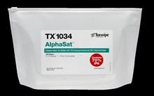 AlphaSat® TX1034 Pre-Wetted Cleanroom Wipers, Non-Sterile