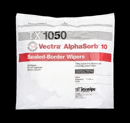 Picture of Vectra® AlphaSorb® 10 TX1050 Dry Cleanroom Wipers, Non-Sterile