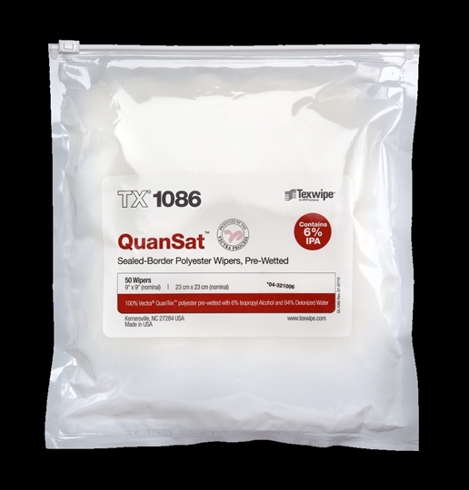 Picture of Vectra® QuanSat™ TX1086 Pre-Wetted Cleanroom Wipers, Non-Sterile