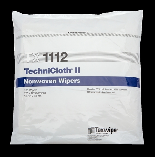 TechniCloth® II TX1112 Dry Nonwoven Clearoom Wipers, Non-Sterile