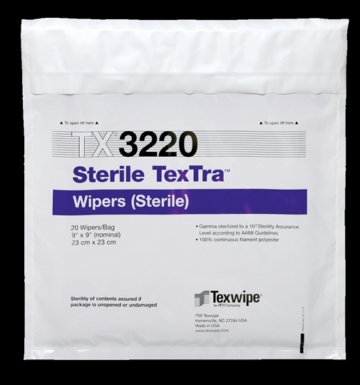 Picture of TexTra™ TX3220 Dry Cleanroom Wipers, Sterile